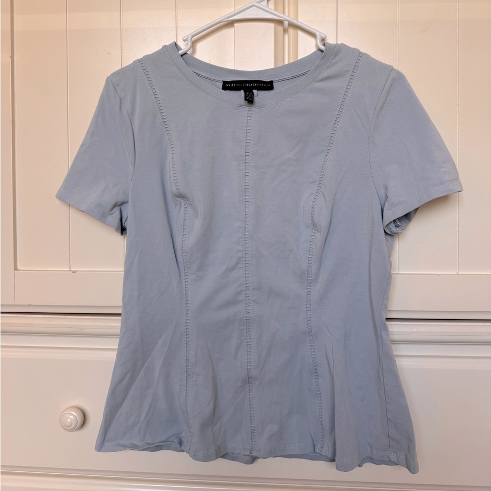 White House black market - blue tee shirt